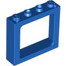 LEGO Blue Window Frame 1 x 4 x 3 (center studs hollow, outer studs solid) (6556)