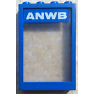 LEGO Blue Window Frame 1 x 4 x 5 with Fixed Glass with 'ANWB' Sticker