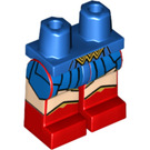 LEGO Blå Wonder Kvinne med Blå Skjørt og Printed Armer Minifigur Hofter og ben (3815 / 33900)