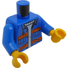 LEGO Bleu Worker Minifig Torse (973 / 76382)