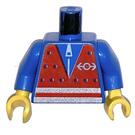 LEGO Blauw Zippered Jacket Torso met Safety Vest (973)