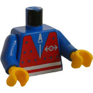 LEGO Blå Zippered Jakke Overkropp med Sikkerhetsvest (973 / 73403)