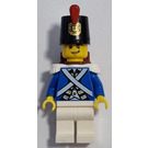 LEGO Bluecoat Soldier mit Reddish Brown Backpack und Schwarz Eyebrows und Grinsen Minifigur