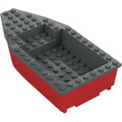 LEGO Boot 8 x 16 x 3 mit Dark Stone Grau oben (28925)