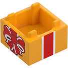 LEGO Box 2 x 2 with Red stripe with Bow (2821 / 103839)