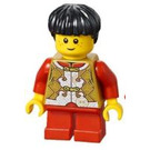 LEGO Boy in Dark Tan Patterned Shirt Minifigure