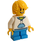 LEGO Boy v Bílá Sweatshirt Minifigurka