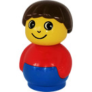 LEGO Boy jossa Sininen Alusta ja Punainen Yläosa Primo-hahmo