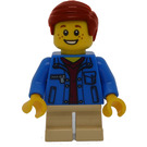 LEGO Boy met Blauw Jasje Minifiguur