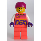 LEGO Boy with Coral Torso, Legs and Magenta Sport Helmet Minifigure