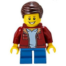 LEGO Boy met Donkerrood Jasje Minifiguur