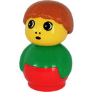 LEGO Boy with green top and red base Primo Figure