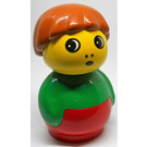 LEGO Boy with green top and red base Primo Figure