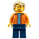 LEGO Boy z Pomarańczowy Kurtka Minifigurka