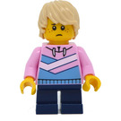 LEGO Boy med Rosa Tröja Minifigur