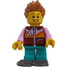 LEGO Boy med reddish Brun Jakke og Snowshoe Minifigur