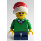 LEGO Boy med Julemanden Hat Minifigur