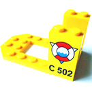 LEGO Bracket 4 x 7 x 3 with Coast Guard Logo and "C 502" (30250)