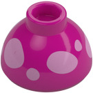 LEGO Kloss 1.5 x 1.5 x 0.7 Runda Dome Hatt med Rosa circles / splotches (37840 / 104679)