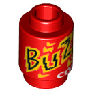 LEGO Backstein 1 x 1 Runden mit "Buzz Cola" mit offenem Bolzen (3062 / 21614)