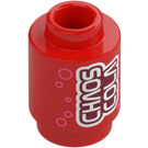 LEGO Brick 1 x 1 Round with ‘CHAOS COLA’ with Open Stud (3062 / 104816)