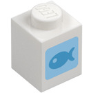 LEGO Brick 1 x 1 with Fish (3005 / 106570)