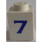 LEGO Brick 1 x 1 with Serif Blue "7" (3005)