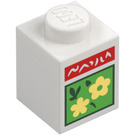 LEGO Brique 1 x 1 avec Jaune Fleurs (3005 / 106569)