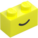 LEGO Brick 1 x 2 with Smile with Bottom Tube (102574 / 102701)