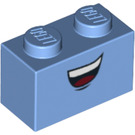 LEGO Brick 1 x 2 with smile with top teeth with Bottom Tube (3004 / 94872)