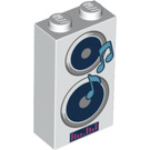 LEGO Kloss 1 x 2 x 3 med Loudspeaker och musik Notes (22886 / 84851)