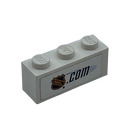 LEGO Brick 1 x 3 with 'NHL.com' logo Sticker (3622)