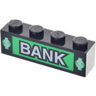 LEGO Brique 1 x 4 avec Bank logo (3010)