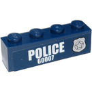 LEGO Brick 1 x 4 with Police 60007 and Right Badge Sticker (3010)