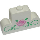 LEGO Brick 1 x 4 x 2 with Centre Stud Top with Flowers (4088)