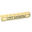 LEGO Brick 1 x 8 with 'CITY MUSEUM' with Black Border Sticker (3008)