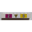 LEGO Brick 1 x 8 with Yellow Trophy, Number 2 Sticker (3008)