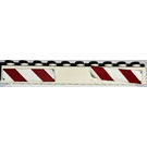 LEGO Brick 2 x 10 with red & white danger stripes & rivets pattern (Right) Sticker (3006)