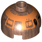 LEGO Brick 2 x 2 Round with Dome Top with Copper (R4-G9) (Safety Stud, Axle Holder) (3262 / 59606)