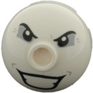 LEGO Brick 2 x 2 Round with Dome Top with Joker's Face (Hollow Stud, Axle Holder) (18841)