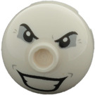 LEGO Stein 2 x 2 Rund mit Dome oben mit Joker's Gesicht (Hohlnoppen, Achshalter) (18841 / 73494)