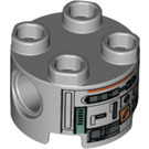 LEGO Brick 2 x 2 Round with Holes with Chopper C1-10P Astromech Droid Body (17485 / 18279)