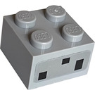 LEGO Brick 2 x 2 with 3 Black Rectangles Sticker (3003)