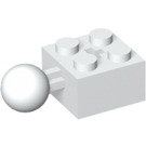 LEGO Backstein 2 x 2 mit Kugelgelenk und Axlehole mit Löchern im Ball (57909)