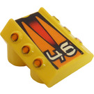 LEGO Brique 2 x 2 avec Flanges et Pistons avec "46" et Orange Rayures (30603)