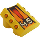 LEGO Ladrillo 2 x 2 con Flanges y Pistons con "46" y Naranja Rayas (30603)