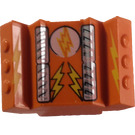 LEGO Brick 2 x 2 with Sloped Motor Block Sides with Light / Lightning Bolt (30601)