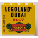 LEGO Steen 2 x 4 x 3 met LEGOLAND DUBAI 2017 Factory Patroon (30144)