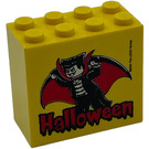 LEGO Brique 2 x 4 x 3 avec Vampire et 'Halloween' (30144)