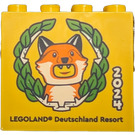 LEGO Brick 2 x 4 x 3 with Waldabenteuer 2024 Legoland Deutschland Resort